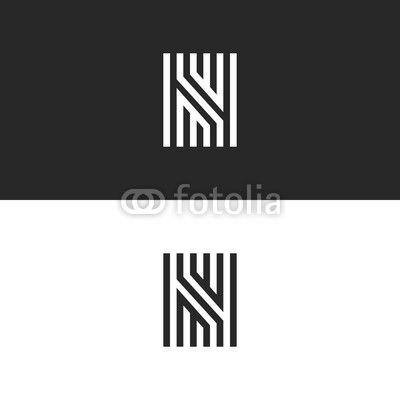 Black Letter N Logo - Letter N logo icon vector linear maze design. Refined print creative ...