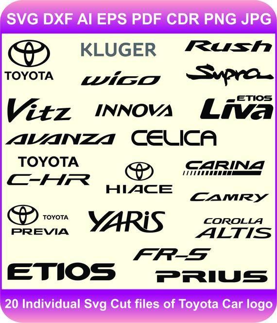 Purple Toyota Logo - Toyota car logo vector Toyota logos cricut Silhouette cut | Etsy