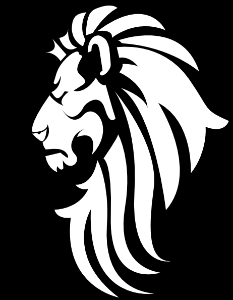 Black and White Lion Logo - Black & White Lion Head Clip Art at Clker.com - vector clip art ...