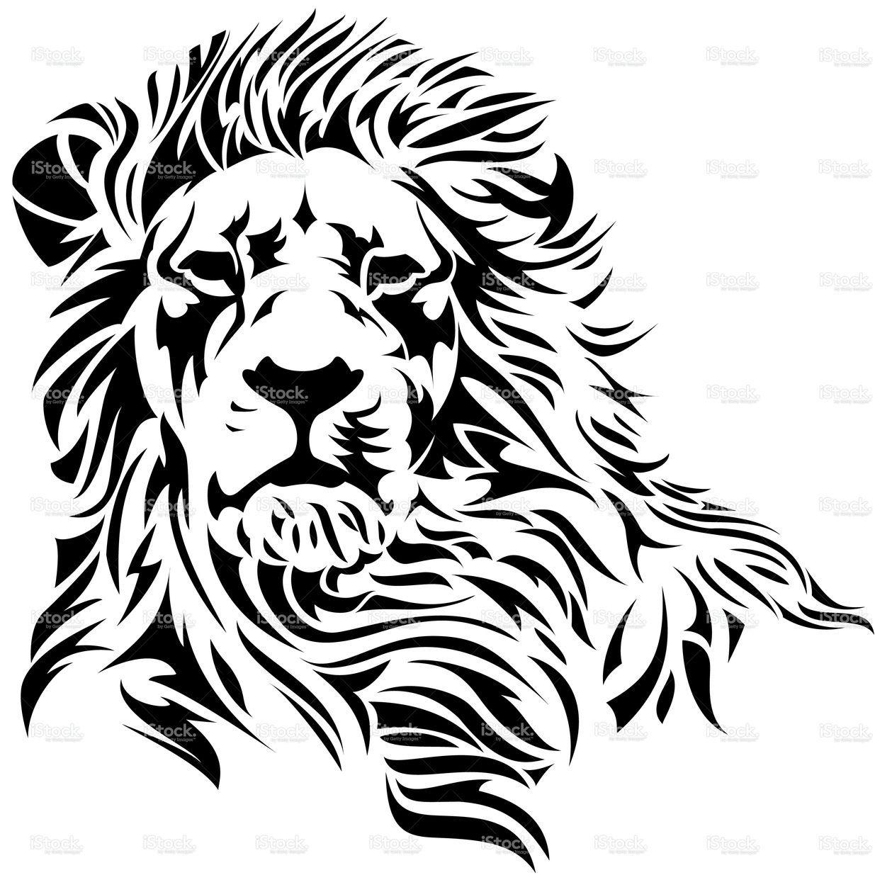 Black and White Lion Logo - A Lion head in black and white. | T | Pinterest | Tatuaggi ...