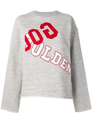 Goose Clothing Logo - Golden Goose Deluxe Brand logo print jersey sweater $186 - Buy AW18 ...