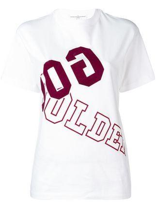 Goose Clothing Logo - Golden Goose Deluxe Brand logo print T-shirt $88 - Shop AW18 Online ...
