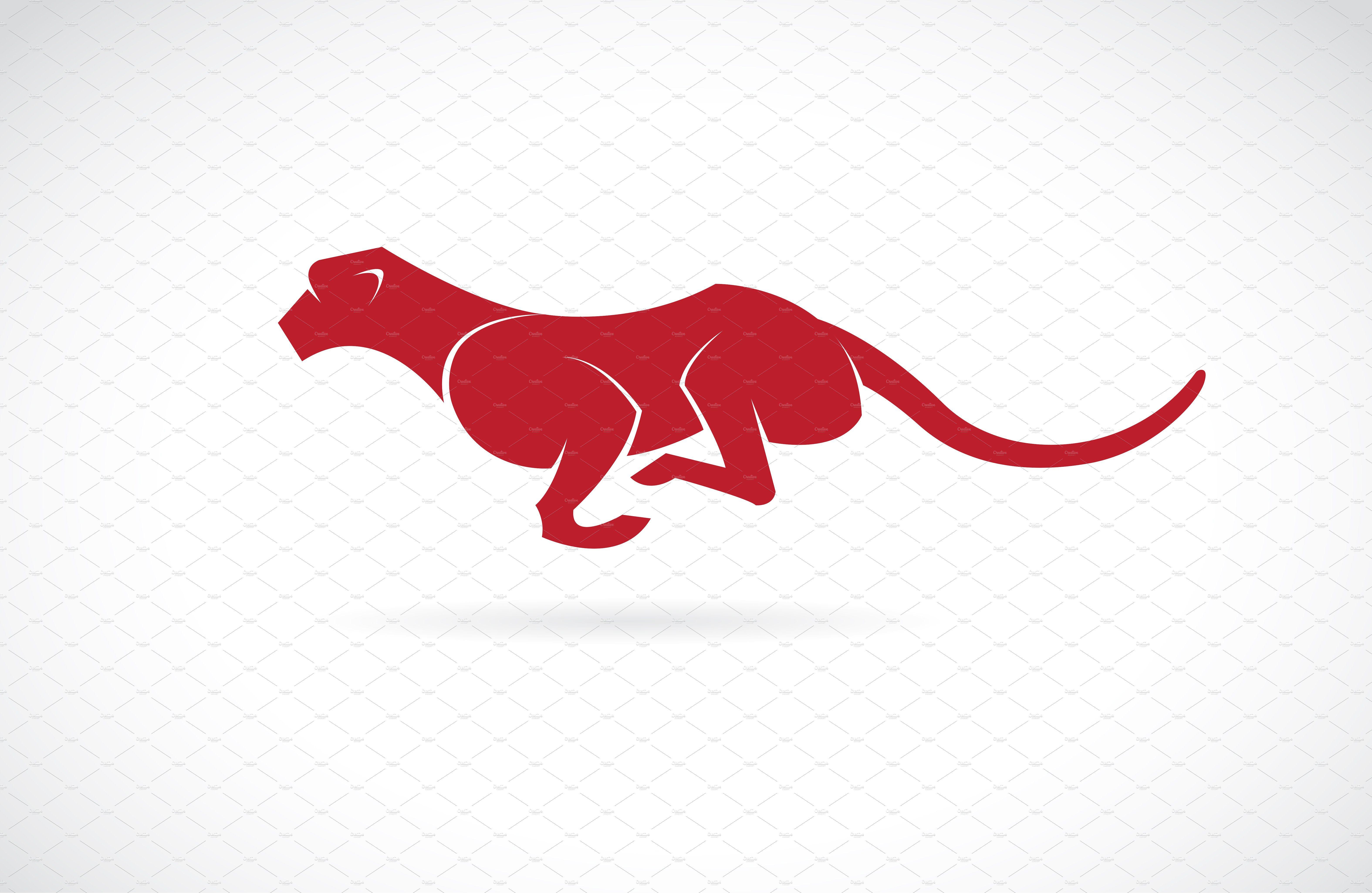Red Cheetah Logo - Vector image of an cheetah Icon Creative Market