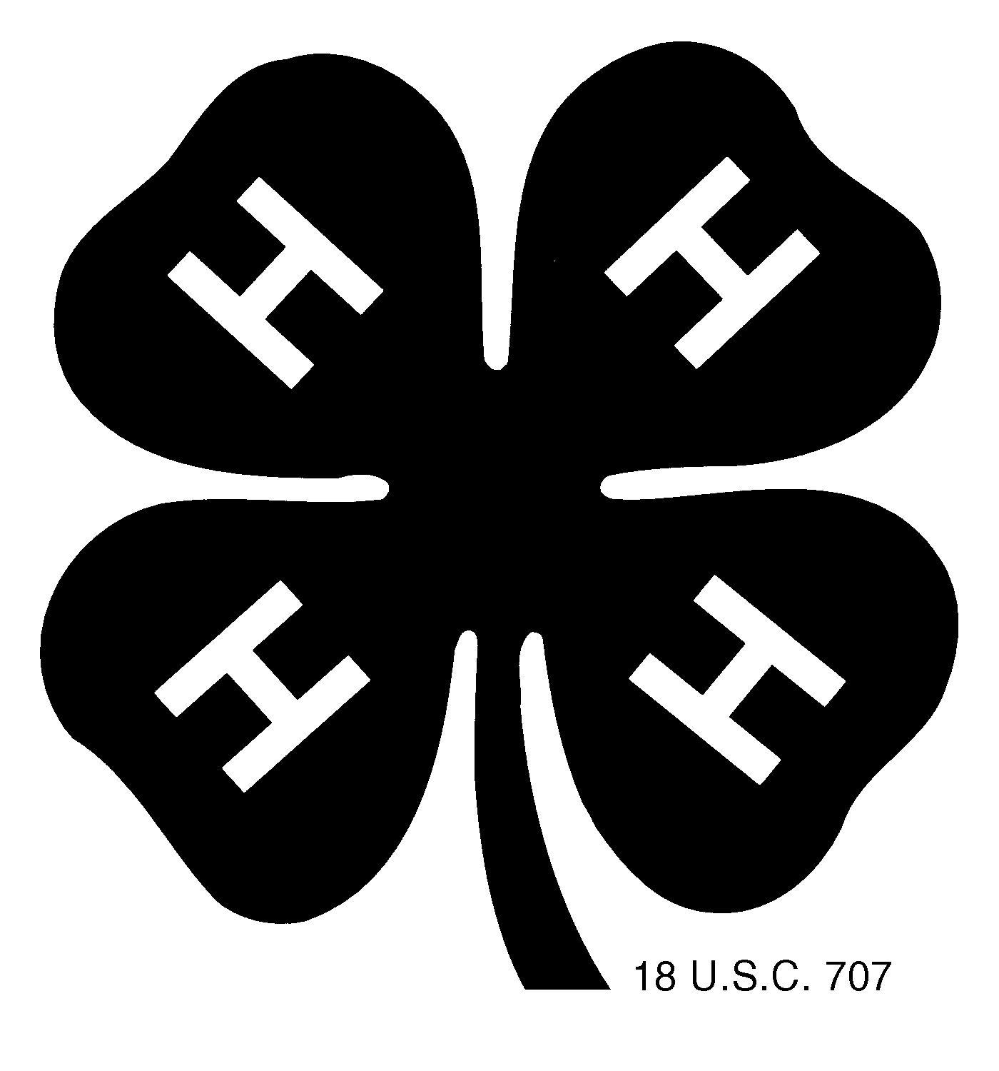 White H Logo - 4 H Emblems
