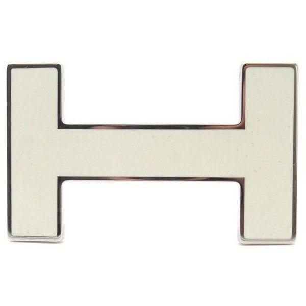 White H Logo - Pre-Owned Hermès #10037 32mm White H Logo Enamel Reversible Belt ...