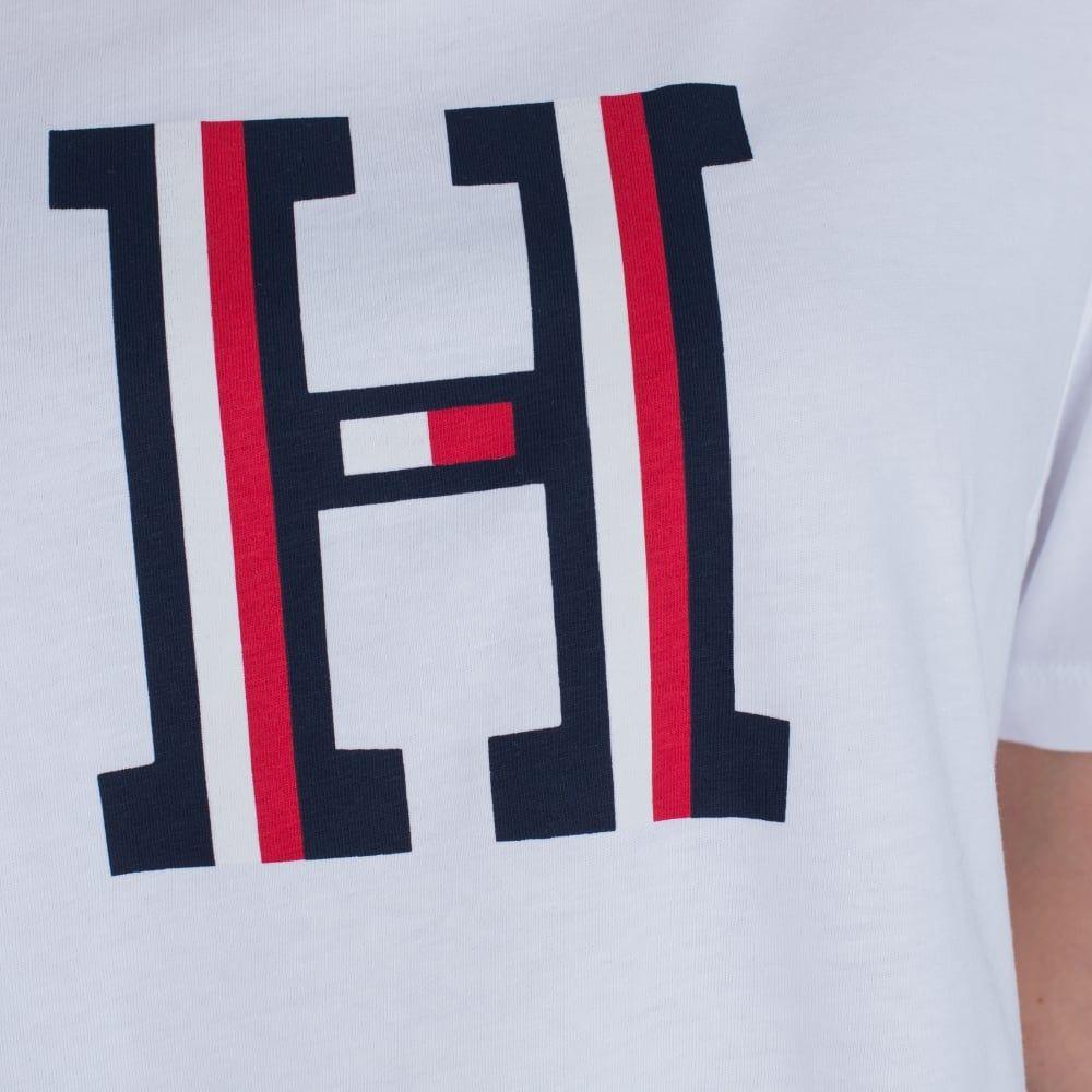 White H Logo - Tommy Hilfiger 21359901 Brody H Logo T-Shirt In White