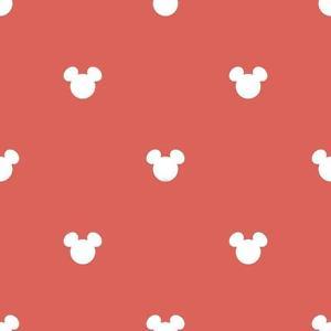 Red Mouse Logo - GALERIE OFFICIAL DISNEY MICKEY MOUSE LOGO PATTERN CHILDRENS KIDS
