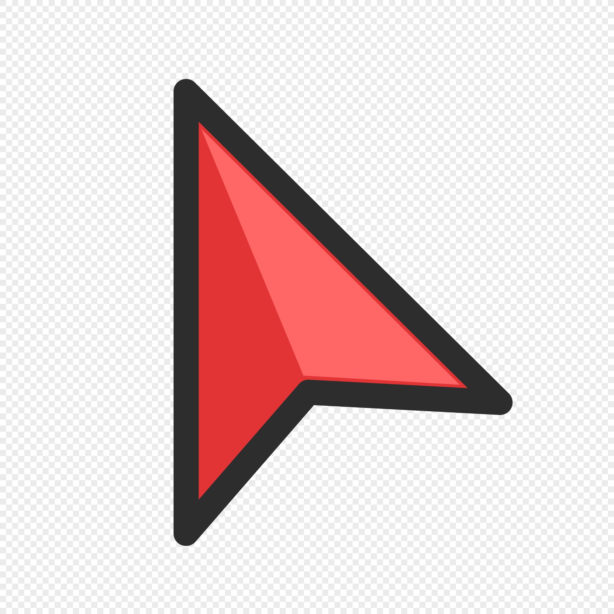 Red Mouse Logo - Cartoon red mouse cursor design small icon png image_picture free