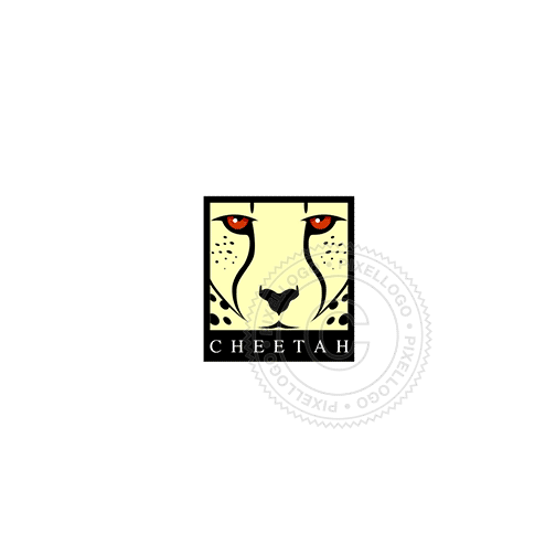 Red Cheetah Logo - Cheetah Logo face with red eyes