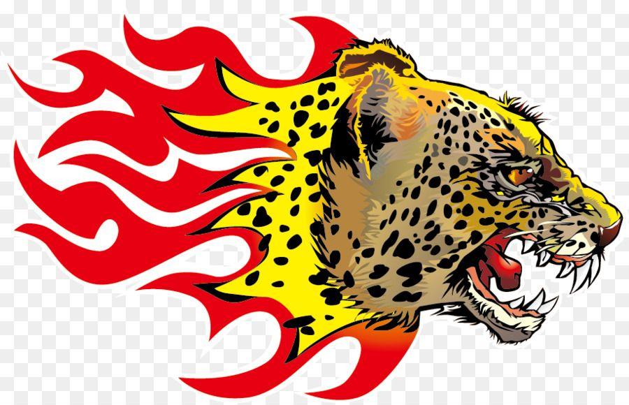 Red Cheetah Logo - Cheetah Leopard Lion Paper Logo ferocious animals vector