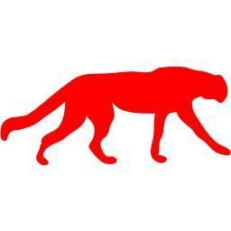 Red Cheetah Logo - Red cheetah icon - Free red animal icons