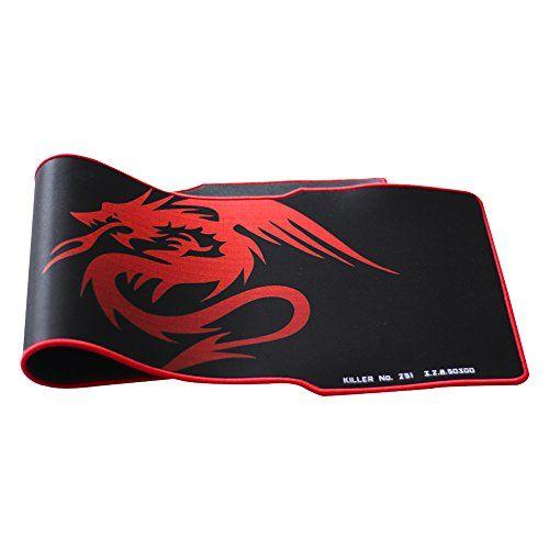 Red Mouse Logo - RED DRAGON Extra Extended Gaming Mouse Pad, 35 x 12 x 5mm