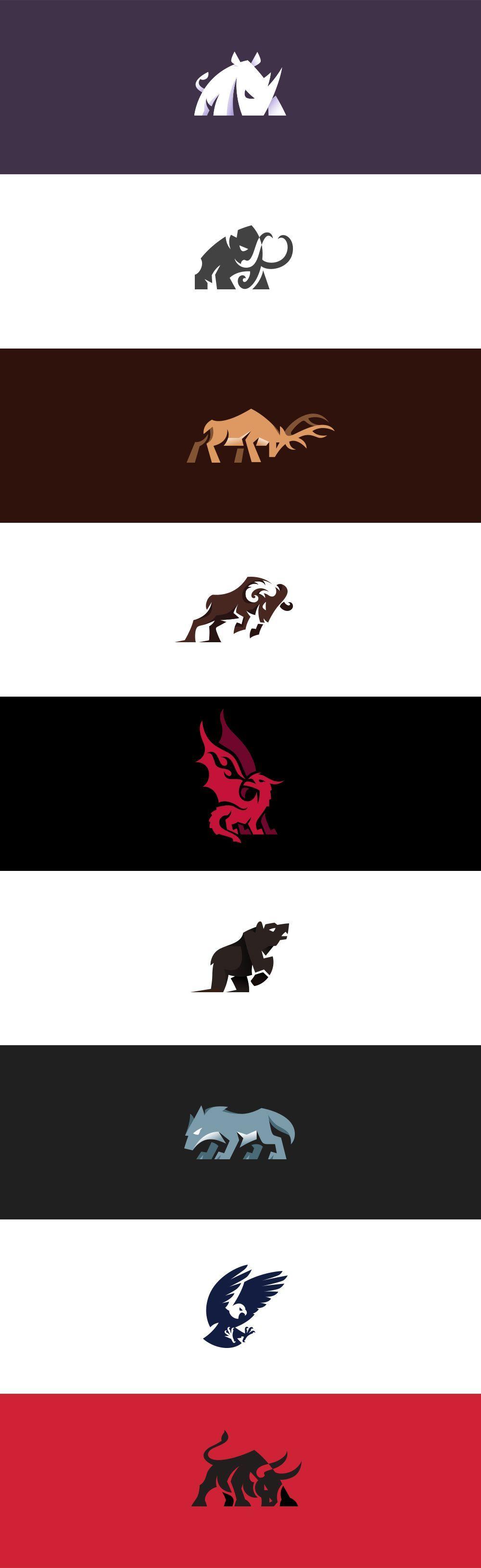 Cool Simple Wolf Logo - Aggressive and charging animal logos I made. | Creative | Pinterest ...