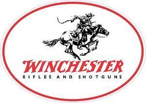 Winchester Logo Vinyl Gun Sticker Decal OVAL 