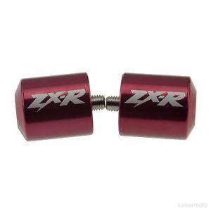Red Color R Logo - Kawasaki ZX6 ZX7 ZX9R ZX12 ZX-R Logo Etched CNC Bar Ends Handlebar ...