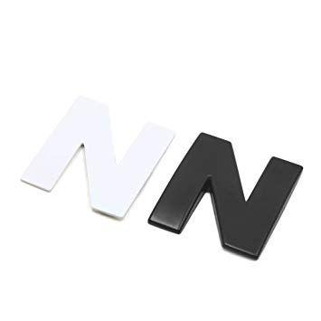 N Shaped Logo - sourcingmap 3D Metal N Letter Shaped Alphabet Sticker Car Auto ...