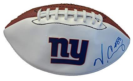 Giants Football Logo - Victor Cruz Autographed New York Giants Logo Football W PROOF