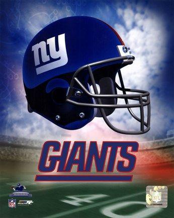 Giants Football Logo - N.Y. Giants Helmet Logo Fine Art Print by Unknown at FulcrumGallery.com