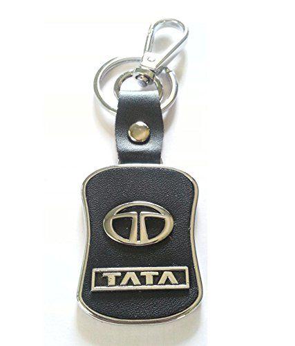 Safari Car Logo - eShop24x7 Tata leather imported key chain key ring with chrome car