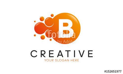 Dots Orange B Logo - Dots Letter B Logo