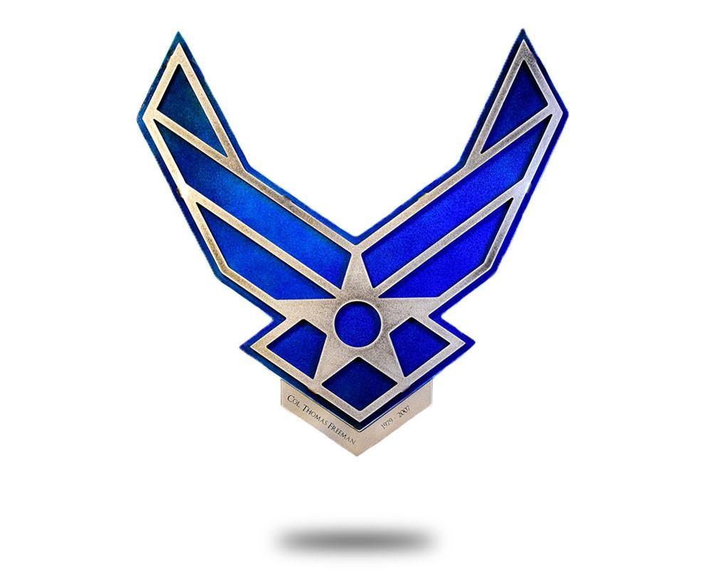 Force Logo - United States Air Force Logo With Custom Name Plate - Hex Head Art