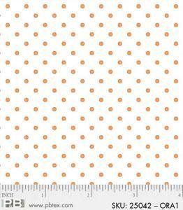 Dots Orange B Logo - BASICALLY HUGS//DOTS//ORANGE-CREAM//P & B TEXTILES - copy - 4486250421