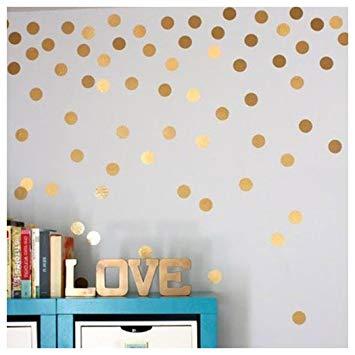 Dots Orange B Logo - Amazon.com : Polka Dots Wall Stickers, Inkach Gold Wall Decal Dots ...