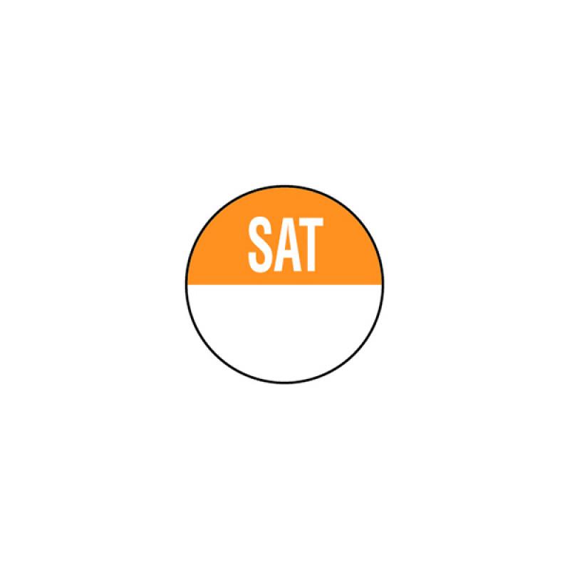 Dots Orange B Logo - day dots - Removable - Saturday 1000 Labels - Product Range
