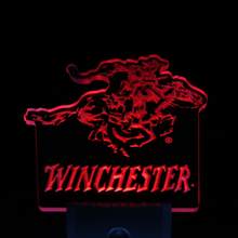 Winchester Gun Logo - ws0080 Winchester Firearms Gun Logo Day/ Night Sensor Led Night ...