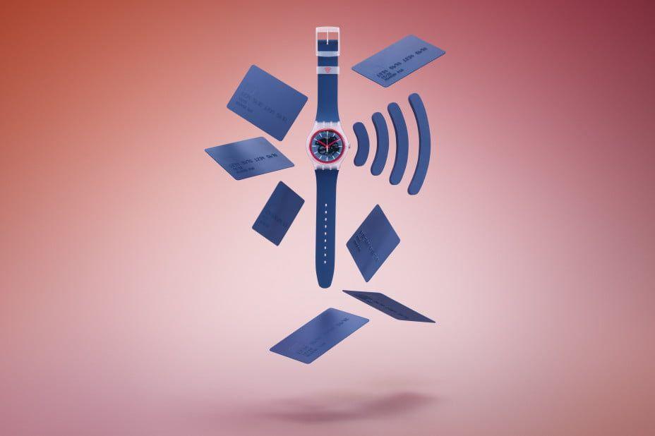 Watch with Blue Cross Logo - Swatchpay Adds On The Wrist, On The Go Payments To Your Swatch