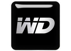 Western Digital Logo - Western Digital WD 1x1 Chrome Effect Domed Case Badge / Sticker