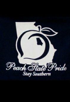 Peach State Pride Logo - Peach State Decal in White by Peach State Pride
