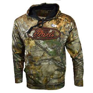 Camo Clothing Logo - REALTREE FORD Mens Pullover Hoodie Sweater Hunting Camo Jacket ...