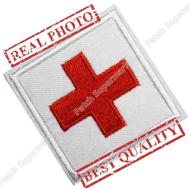 Military Medical Cross Logo - Military Medical Medic Embroidery Fraternal Red Cross Embroidered ...