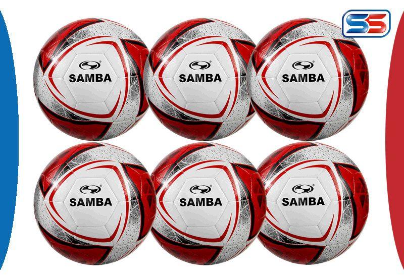 Red Ball White X Logo - Samba Infiniti Training Ball White/Red/Black