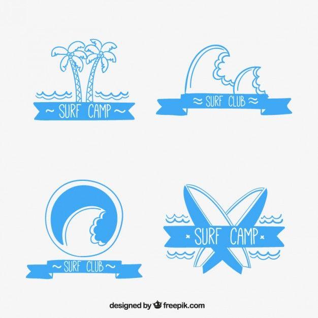 Surf Logo - Blue surf logos Vector | Free Download
