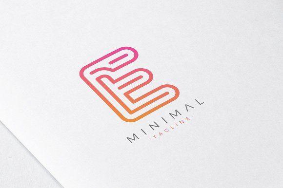 Initial E Logo - Minimal Line Initial Letter E Logo ~ Illustrations ~ Creative Market