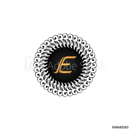 Initial E Logo - Badge Classic initial E logo company elegant simple - Buy this stock ...