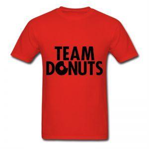 Plus Red and Black Letter T Logo - Team donuts t shirt black letter plus size tops
