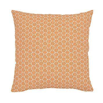 Stripes with Orange Hexagon Logo - Amazon.com: Carousel Designs Orange Striped Hexagon Throw Pillow 20 ...