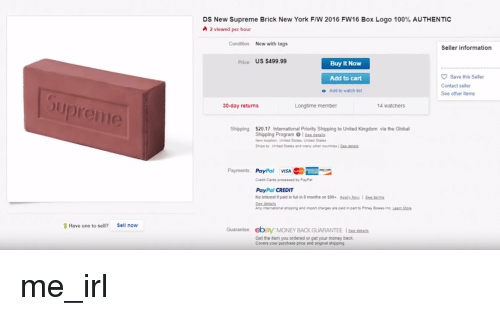 Supreme hotsell brick buy