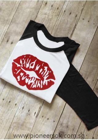 Plus Red and Black Letter T Logo - pioneersok.com.sg | (3312118502) Women Black Letter Printed Plus ...
