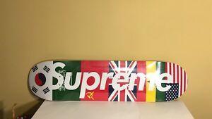 International Supreme Box Logo - Supreme Skateboard Deck Flags Country Flags International Box Logo ...