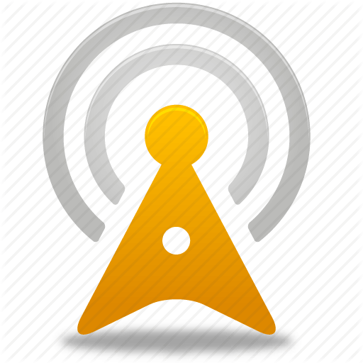 Orange WiFi Logo - Signal, tower, wifi, wireless icon