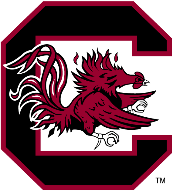 C Football Logo - South Carolina Gamecocks Primary Logo (1983) - A Rooster running in ...