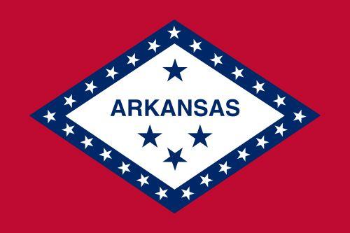 USA Red White Blue Triangle Logo - Flag of Arkansas. State Symbols USA