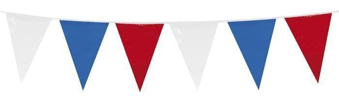 USA Red White Blue Triangle Logo - 120FT Plastic Pennant Banner Red White Blue UK USA GB France Outdoor ...