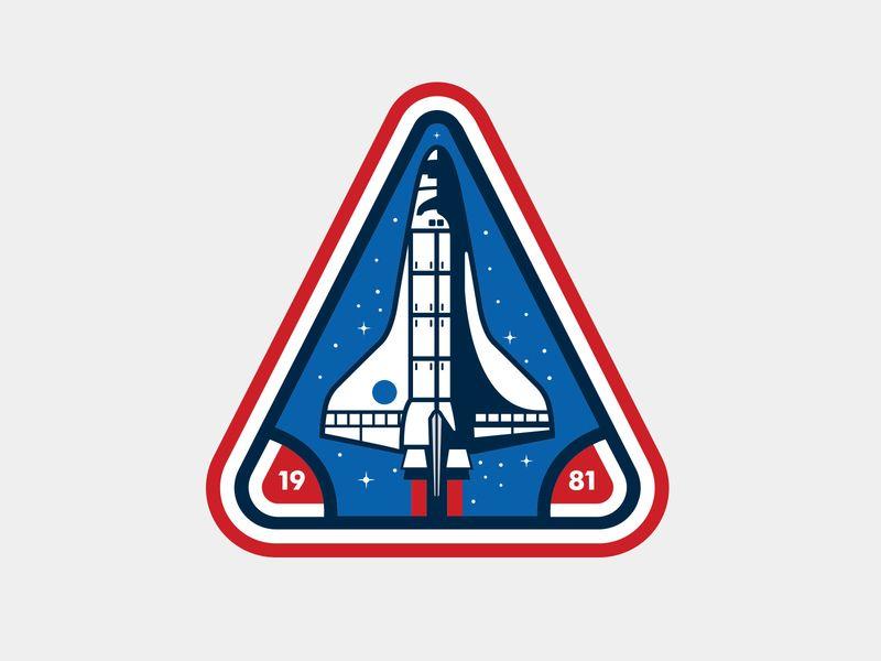 USA Red White Blue Triangle Logo - NASA Space Shuttle Enamel Pin by Jamie Ferrato | Dribbble | Dribbble