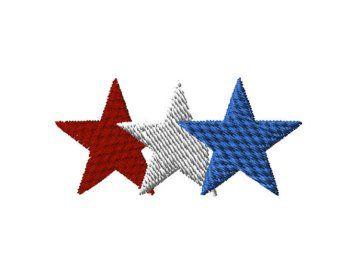USA Red White Blue Triangle Logo - Patriotic USA Red White Blue Machine Embroidery Design