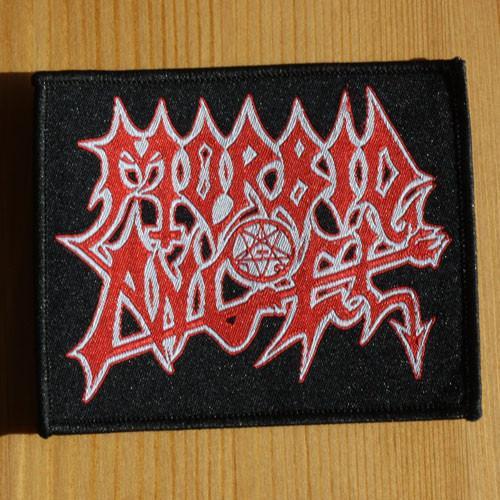 Red White Rectangle Logo - Morbid Angel & White Logo (Woven Patch)